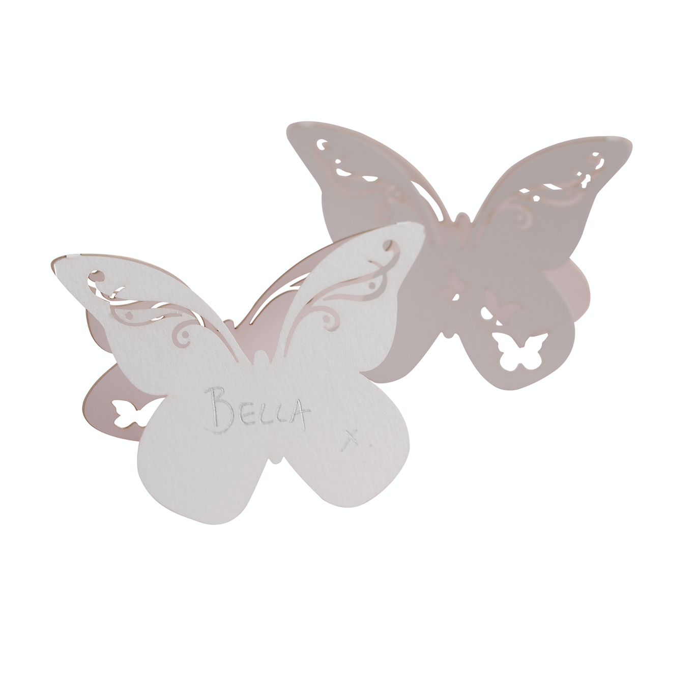 White Butterfly Place Cards 