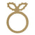 Gold Acrylic Holly Napkin Rings