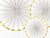 White Decorative Rosettes Party Fans