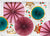 Burgundy Decorative Party Fans