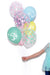 Mint Green Heart Clear Balloons