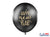 Happy New Year Pastel Black Balloons