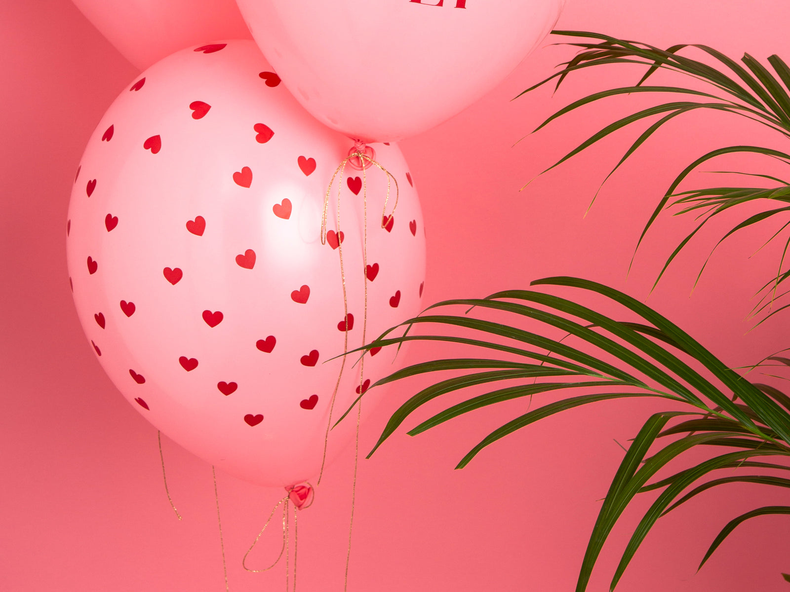 Pastel Baby Pink Hearts Balloons