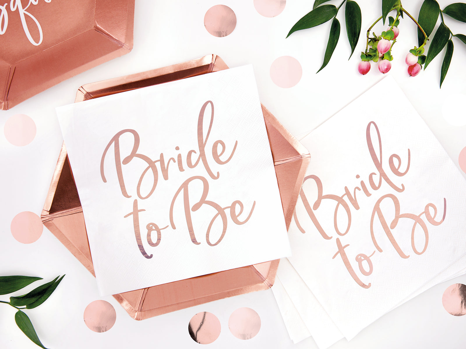 Bride To Be Rose Gold Napkins