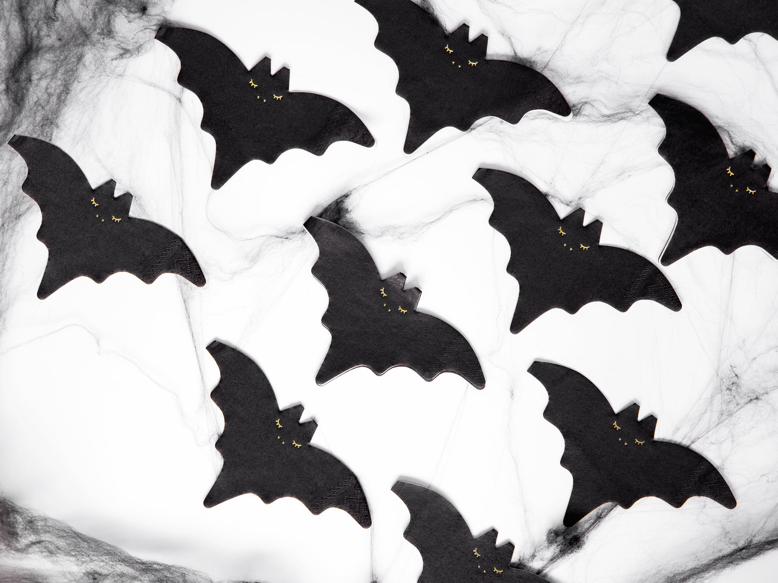 Black Bat Halloween Cocktail Napkins
