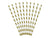 Metallic Gold Stripped Straws