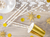 Metallic Gold Stars Paper Straws