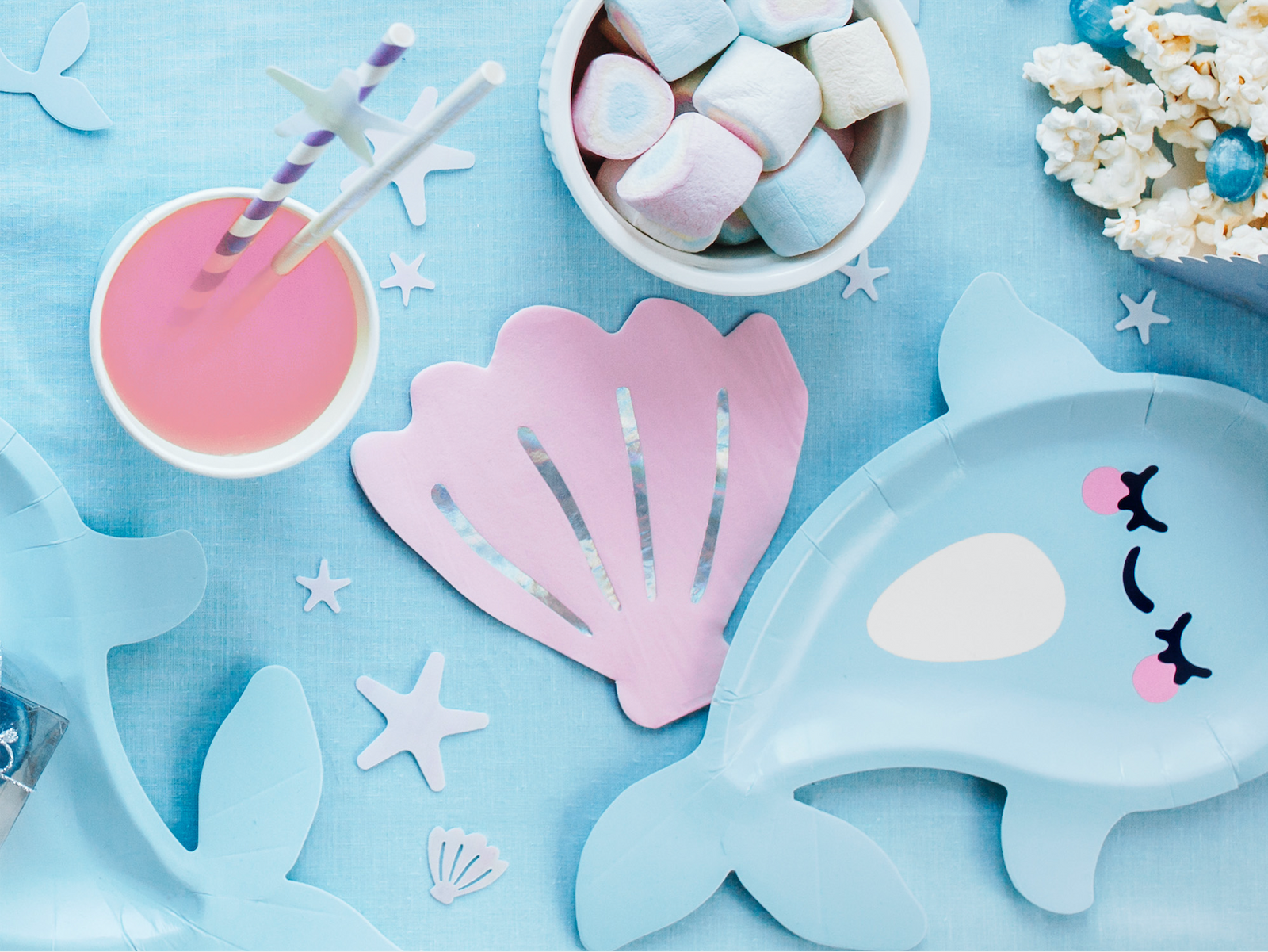 Seashell Pink Iridescent Paper Napkins