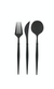 All Black Assorted Plastic Flatware