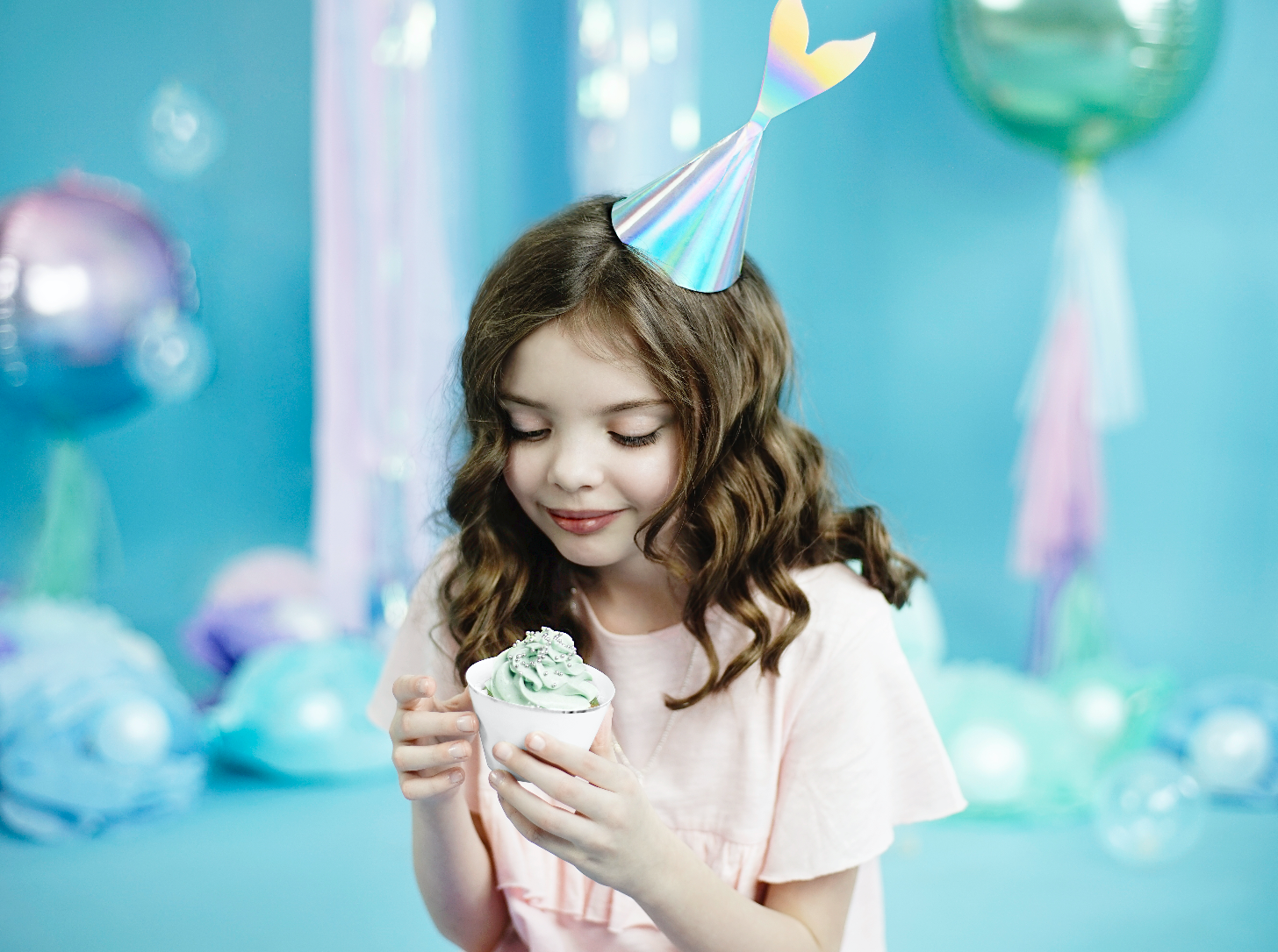 Iridescent Mermaid Tail Party Hats