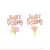 Rose Gold Floral Baby Shower Cupcake Toppers