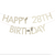 Gold Customizable Happy Birthday Bunting Banner