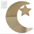 Gold Crescent Moon and Star Grazing Board