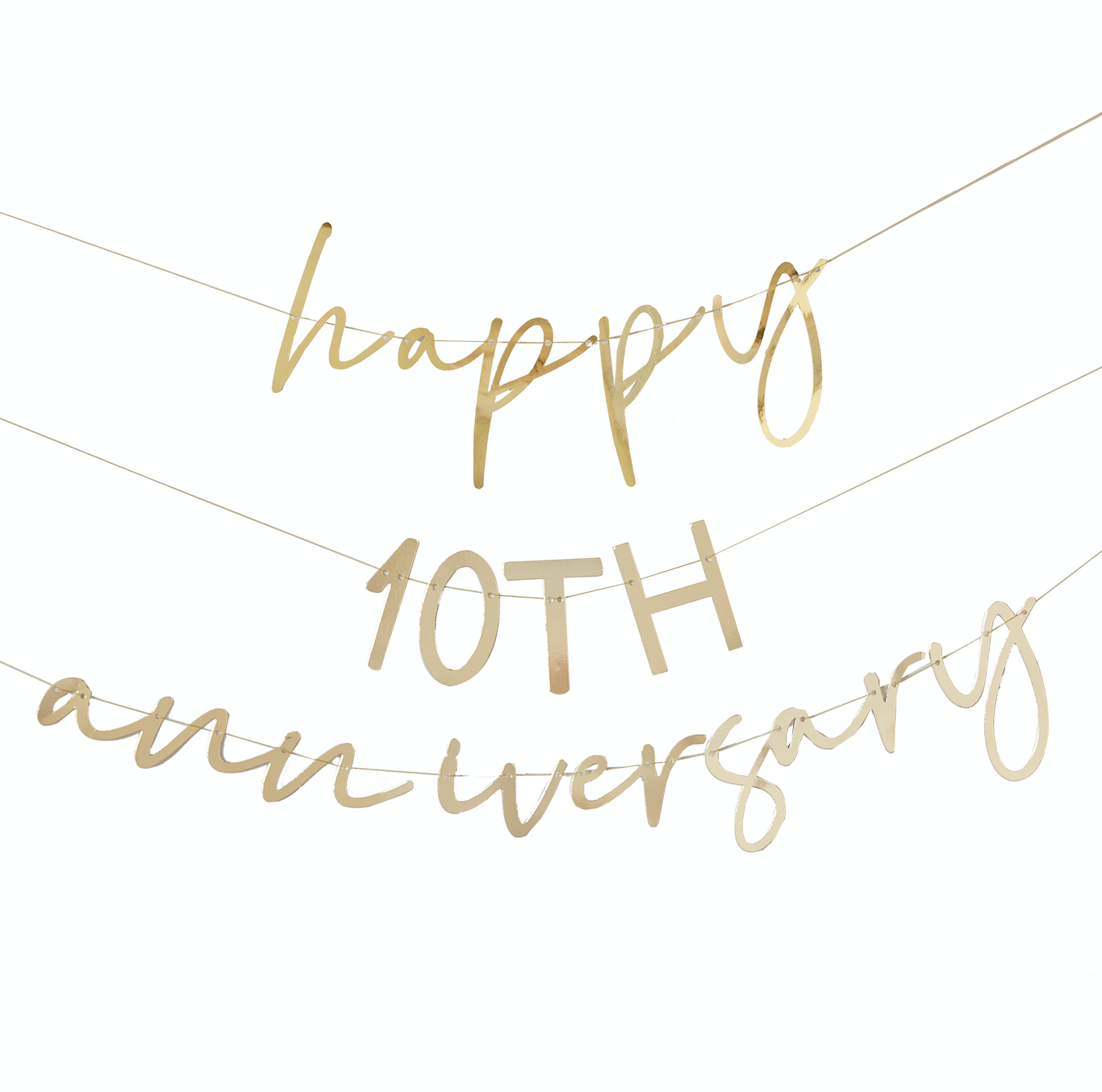 Gold Customisable Anniversary Bunting