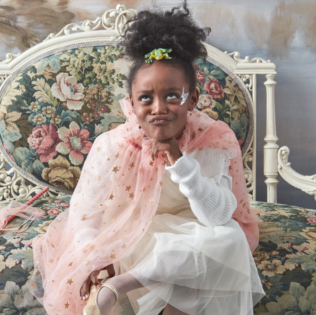 Pink Star Tulle Cape Costume