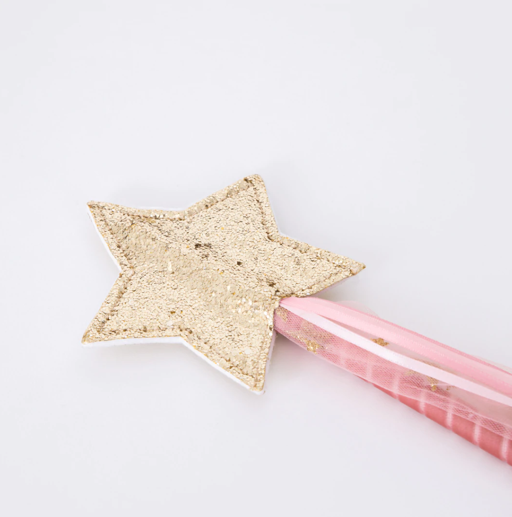 Pink Star Tulle Wand