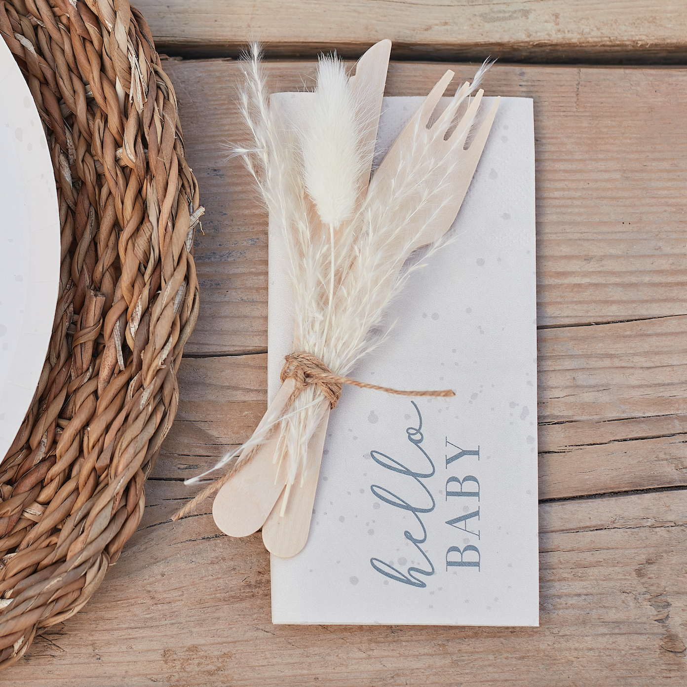 Hello Baby Neutral Baby Shower Napkins