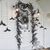 Halloween Garland Foliage Door Kit with Webbing & Hanging Bats