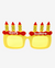 Yellow Birthday Ice Cream Party Glasses