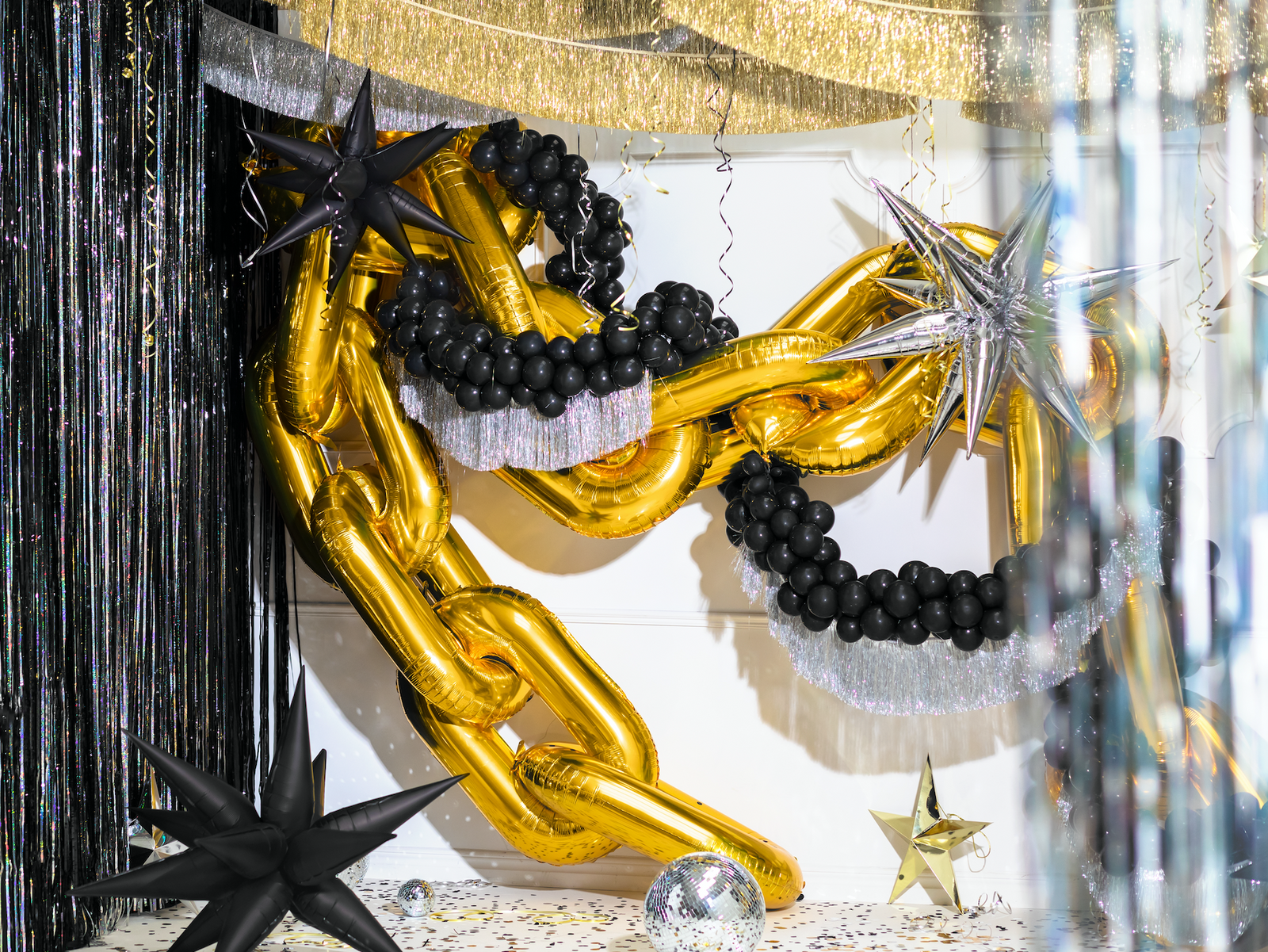 Gold Tinsel Fringe Garland