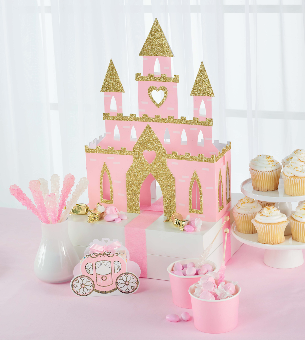 Glittery Princess Castle 3D Centerpiece
