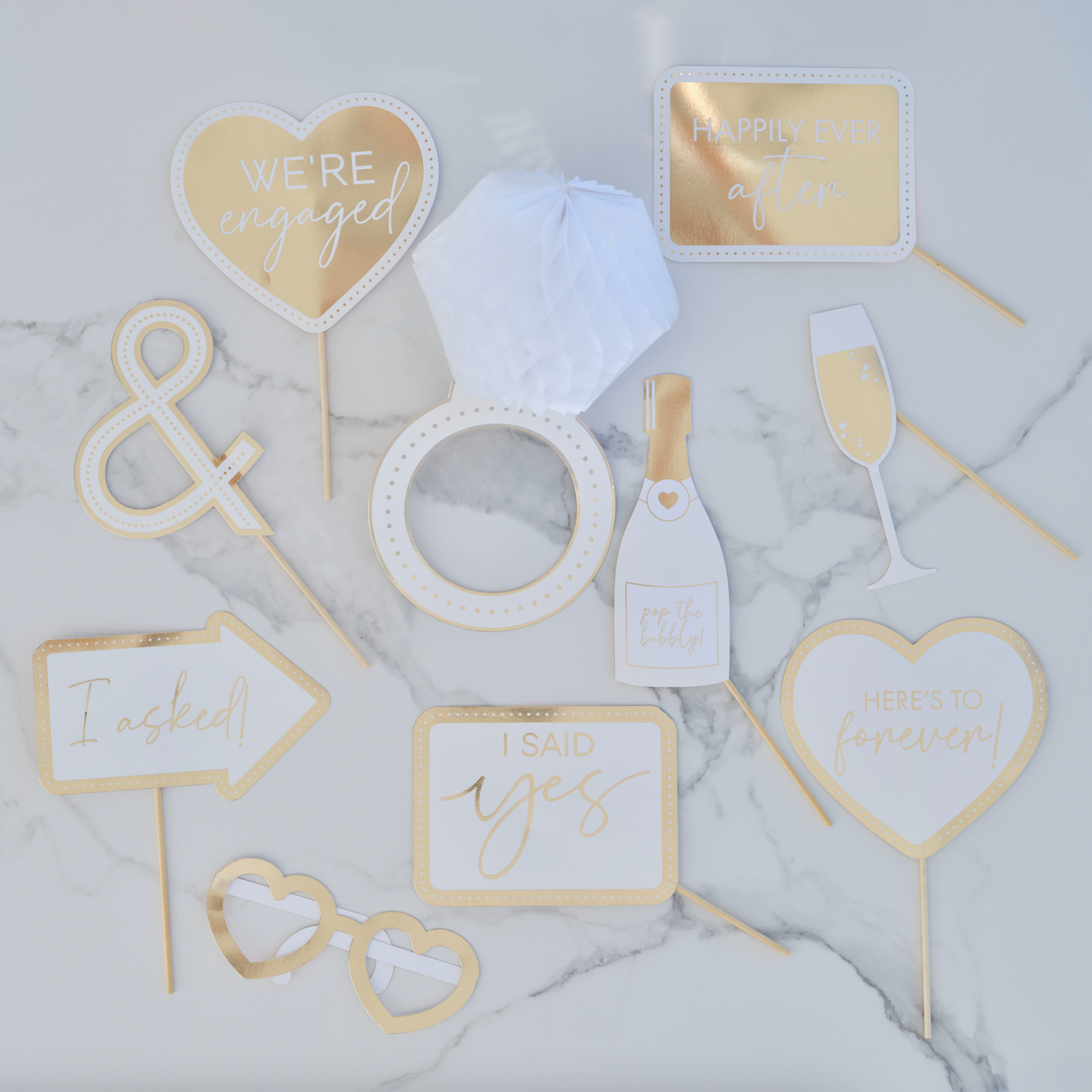 Engagement Party Photo Booth Props