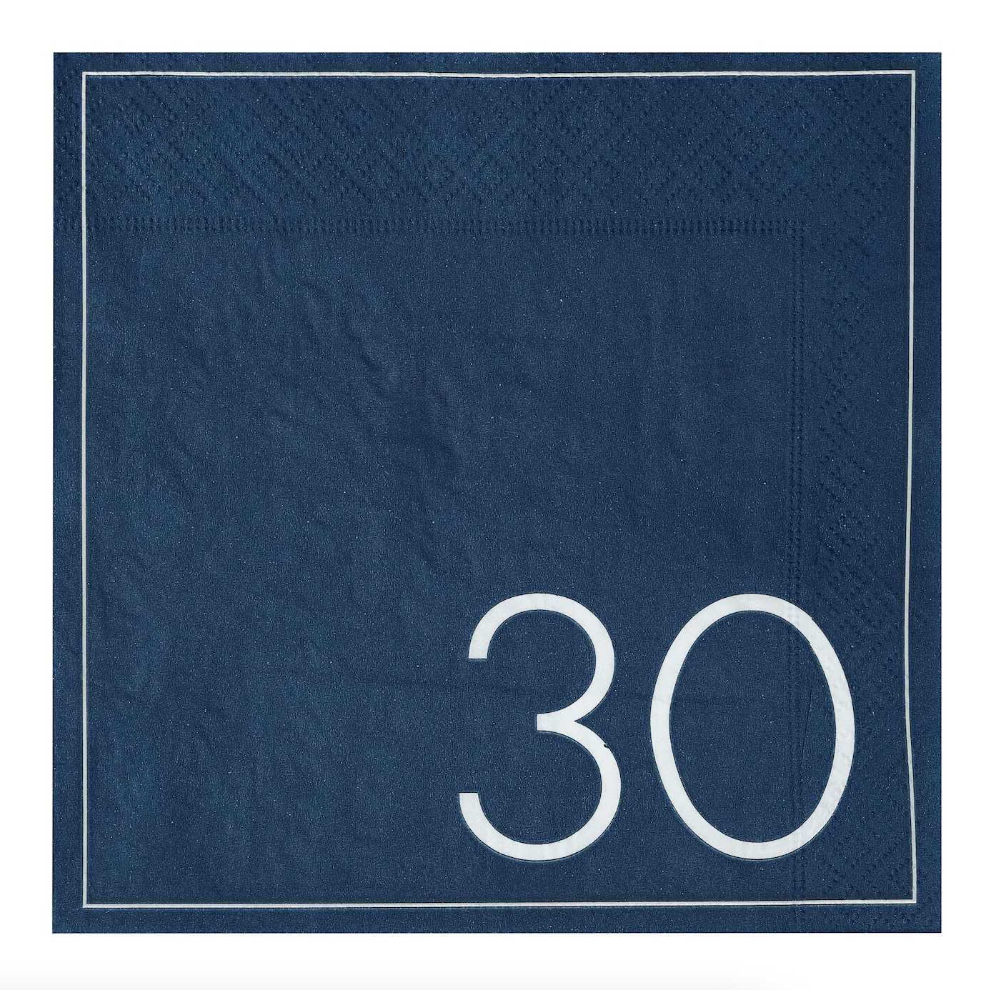 Navy 30th Birthday Milestone Paper Napkins