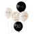 Black, Nude, Cream and Champagne Gold 30th Birthday Party Balloons