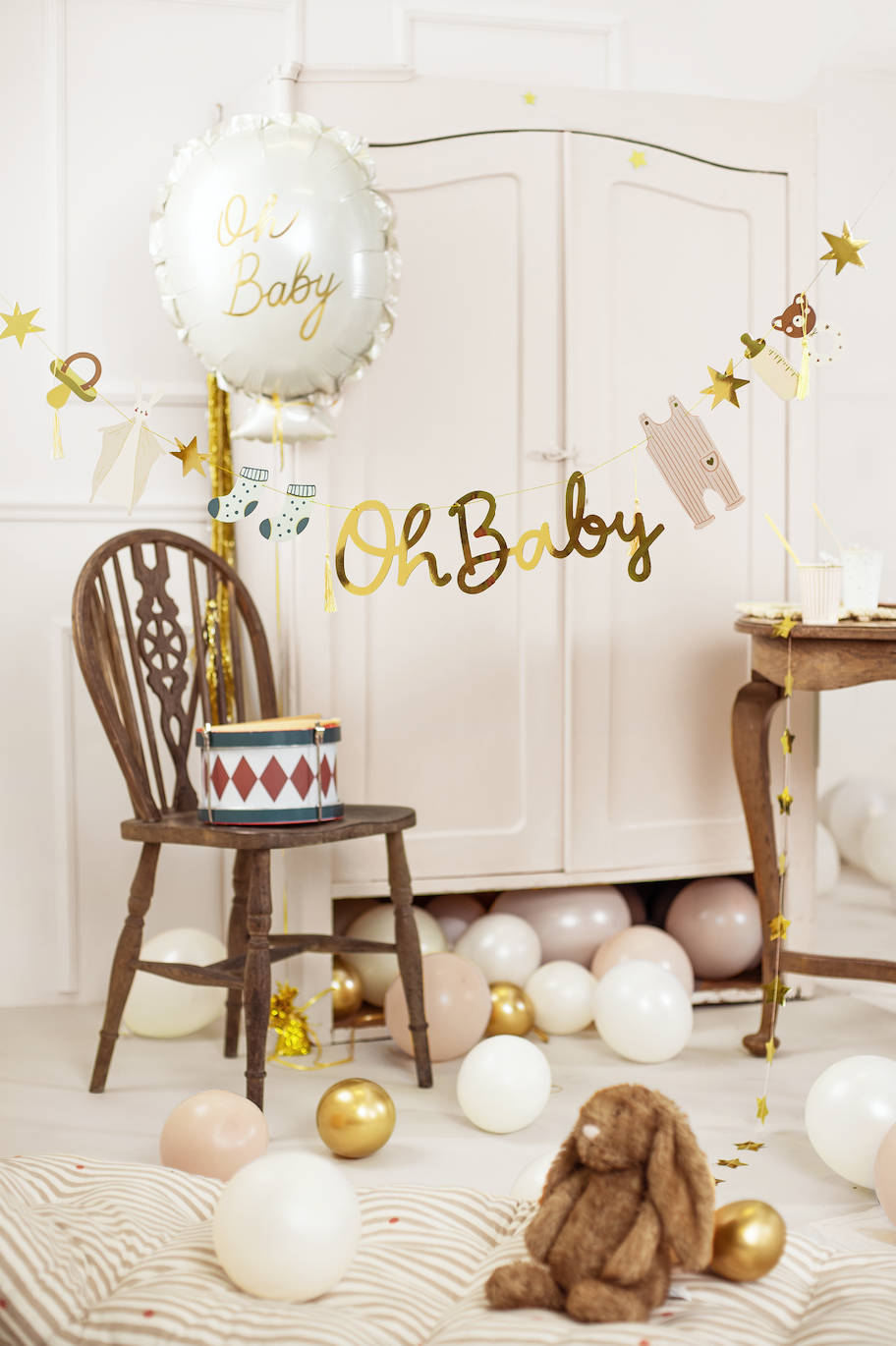 Gold Oh Baby Icon Banner