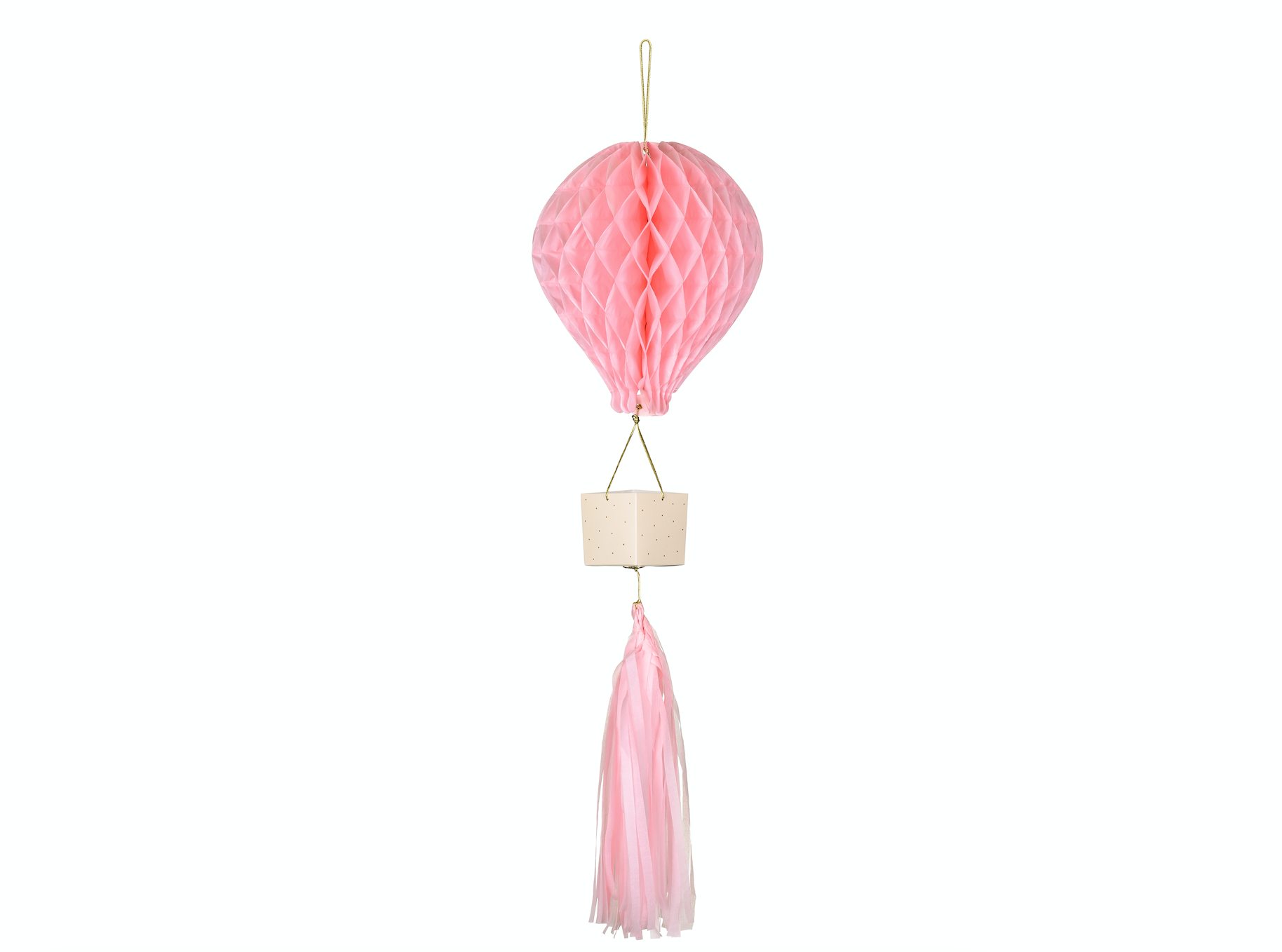 Pink Hot Air Balloon Honeycomb Decoration