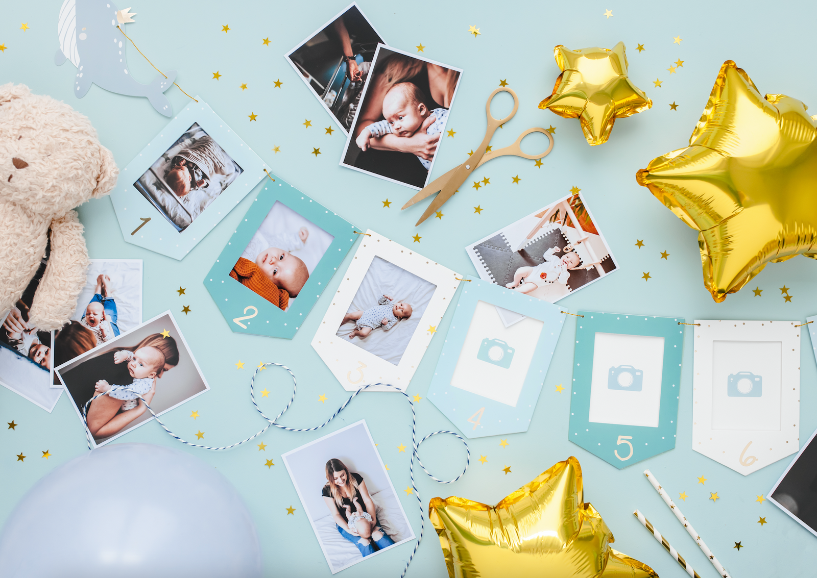Whale Photo Frame Garland
