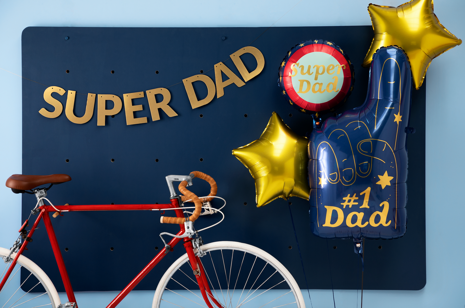 Dad Blue Foam Finger Foil Balloon