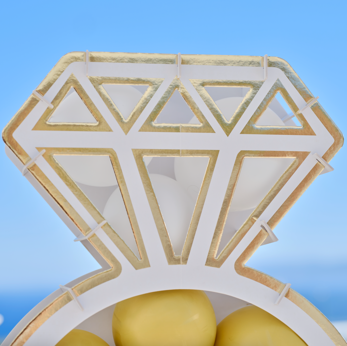 Engagement Ring Balloon Mosaic Stand Decoration