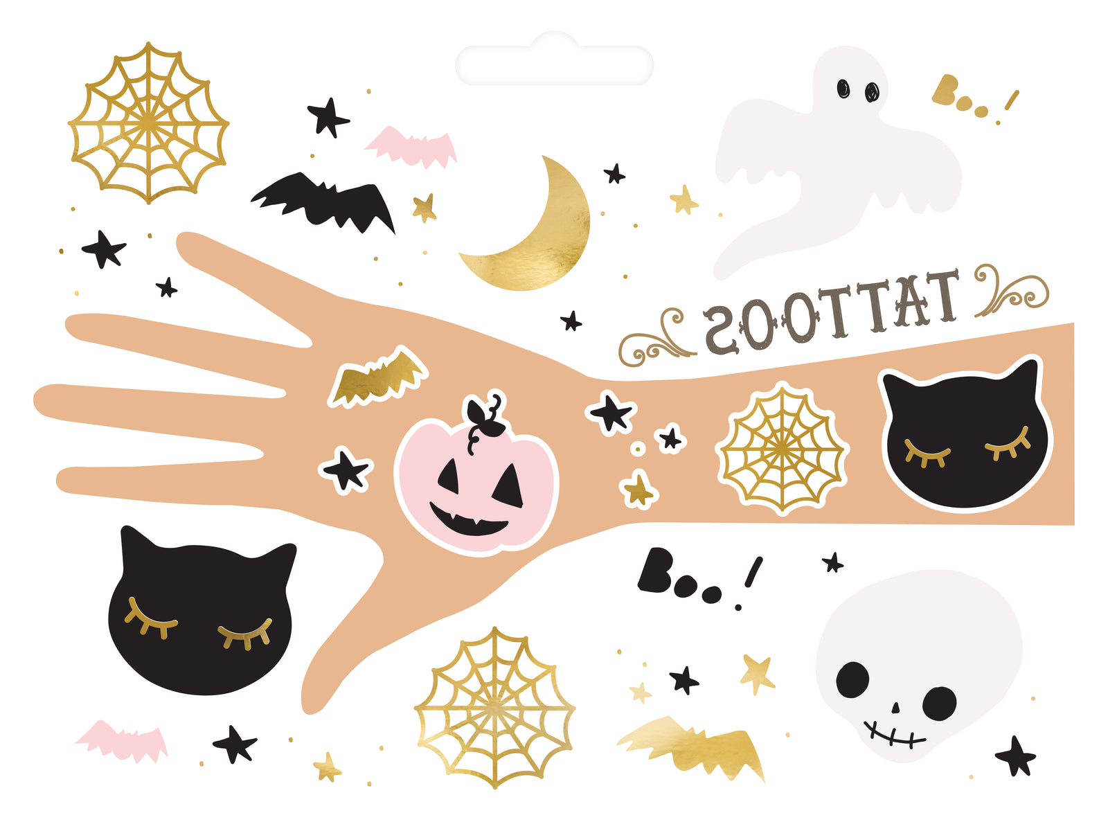 BOO! Halloween Temporary Tattoos
