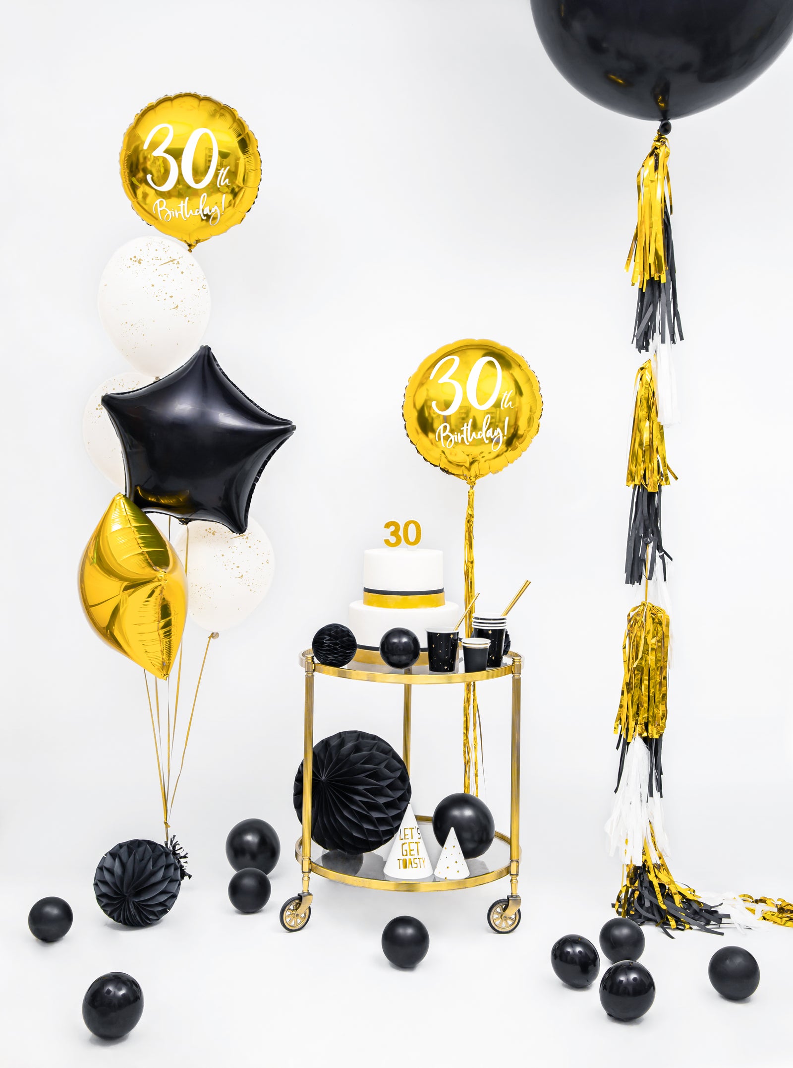 Black & Gold Tassel Garland