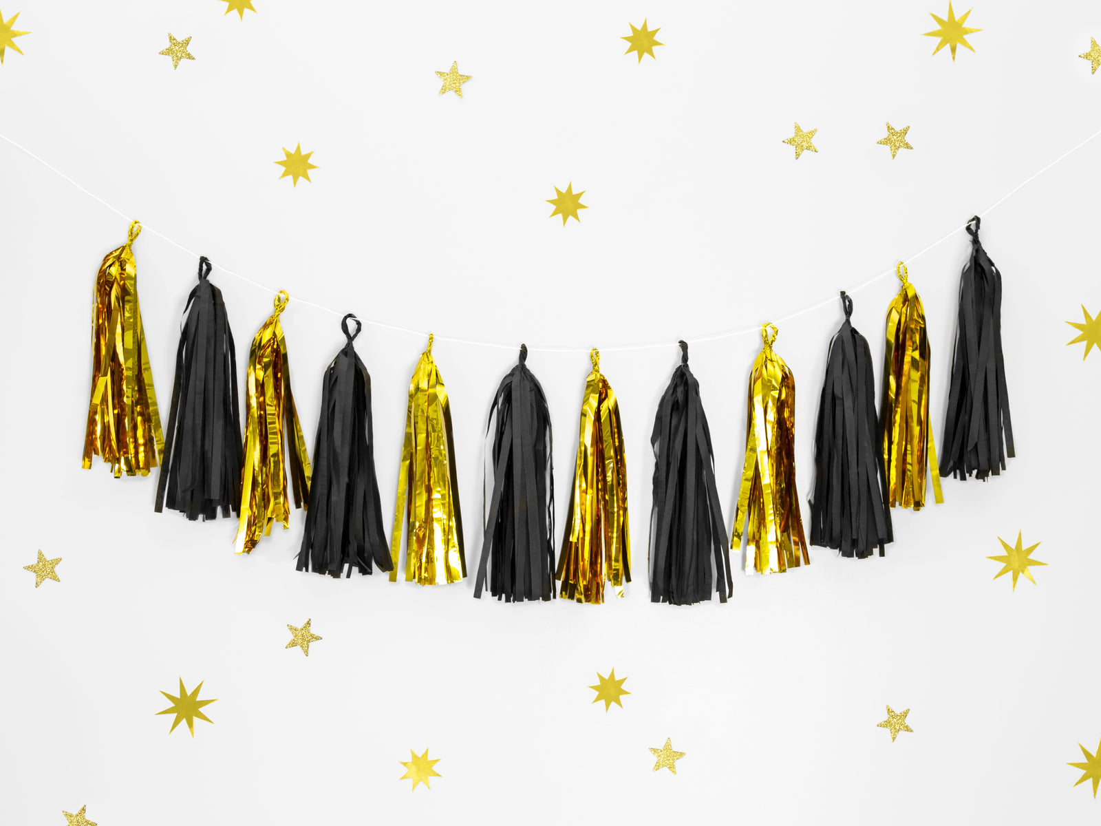 Black & Gold Tassel Garland
