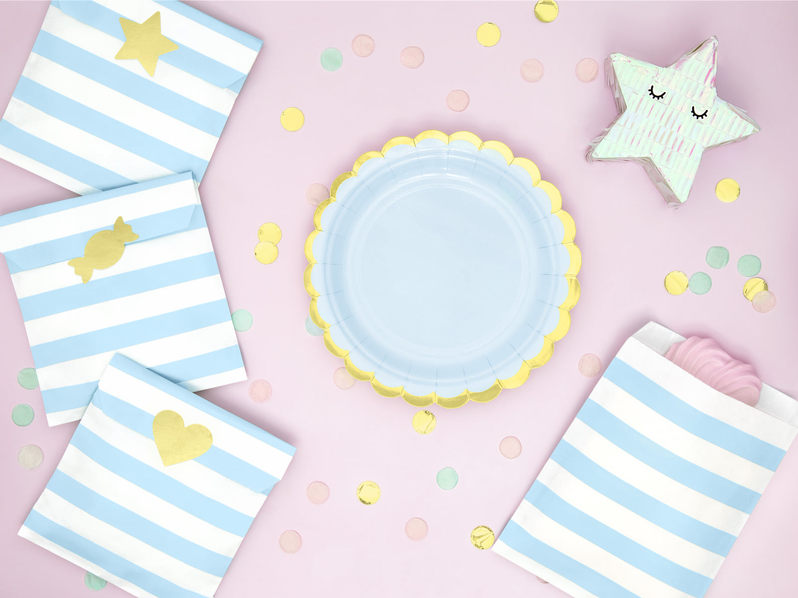 Light Blue Mini Plates