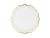 White Paper Party Plates Gold Edges