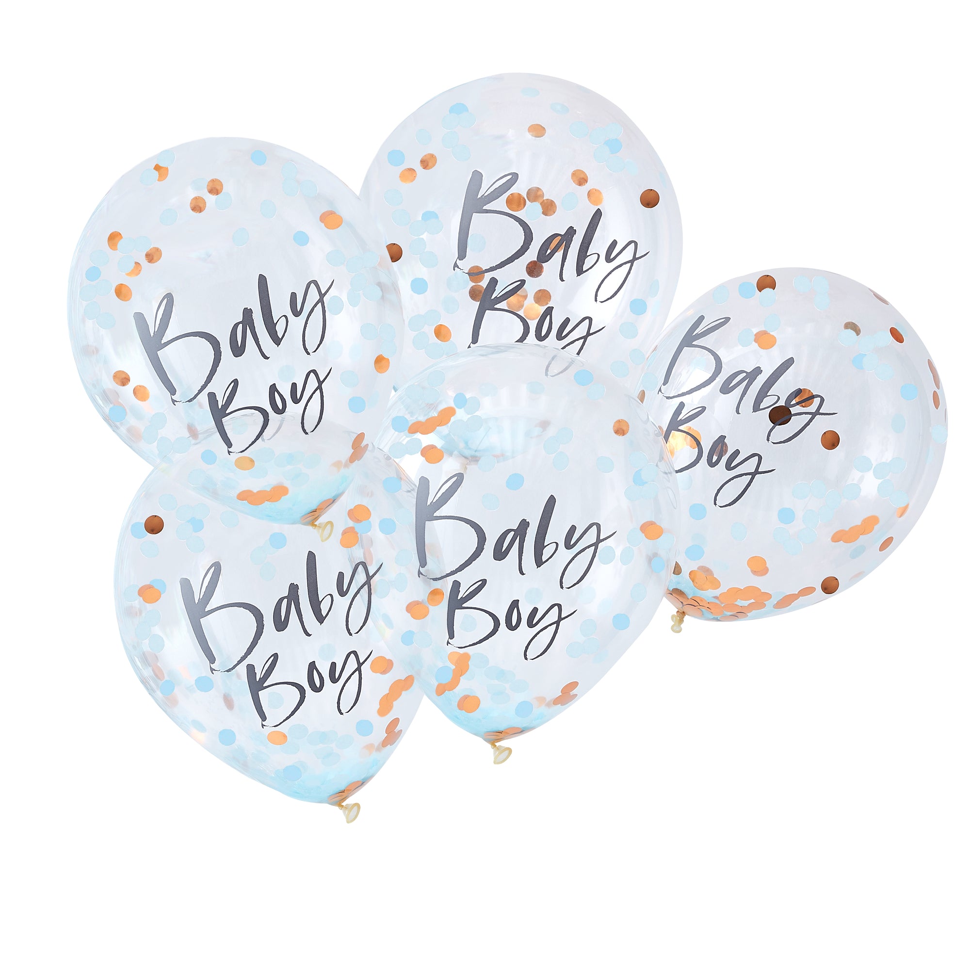 Blue 'Baby Boy' Confetti Balloons