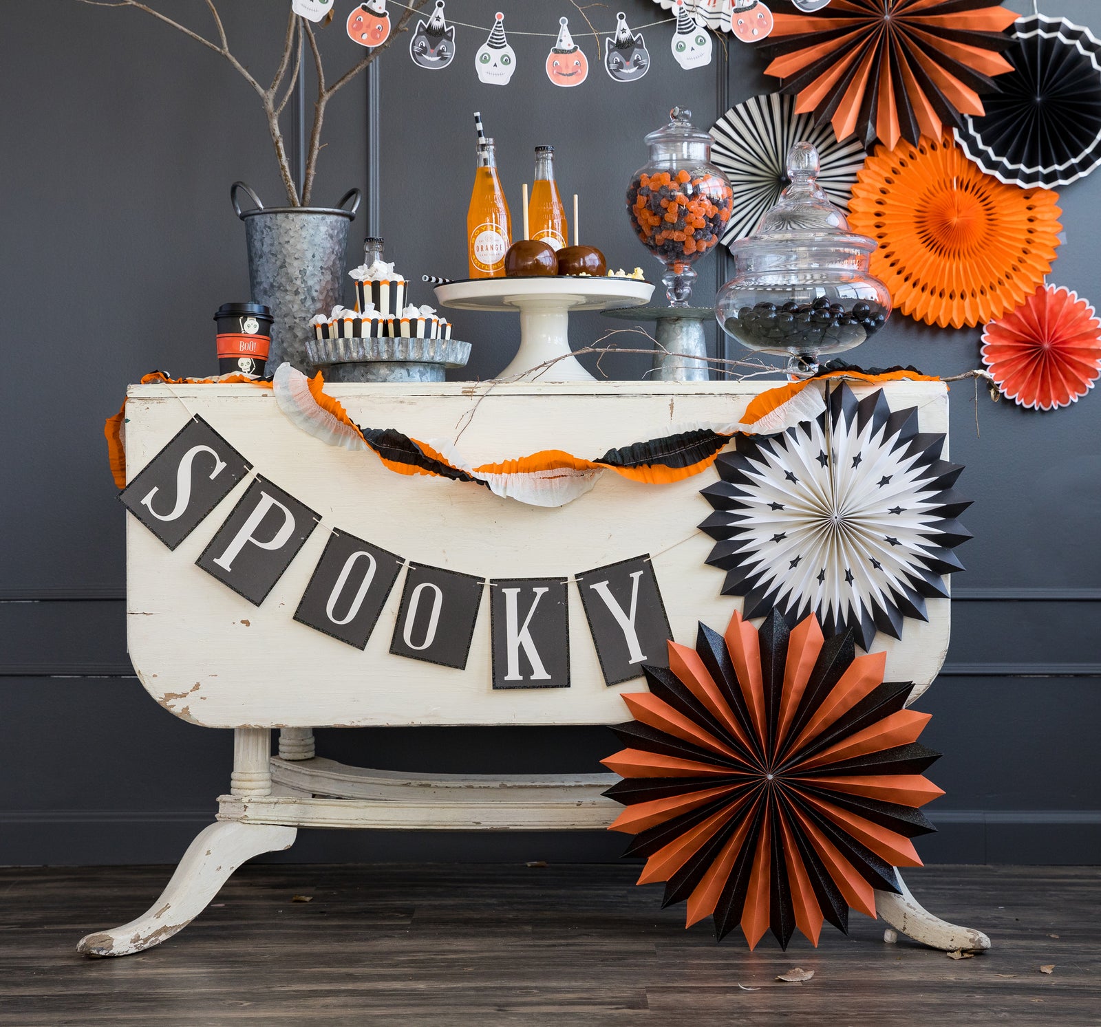 Vintage Halloween Fans Set