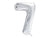 Metallic Silver Foil Balloon Number
