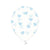 Light Blue Heart Pattern Clear Balloons