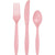 Classic Pink Assorted Plastic Cutlery 