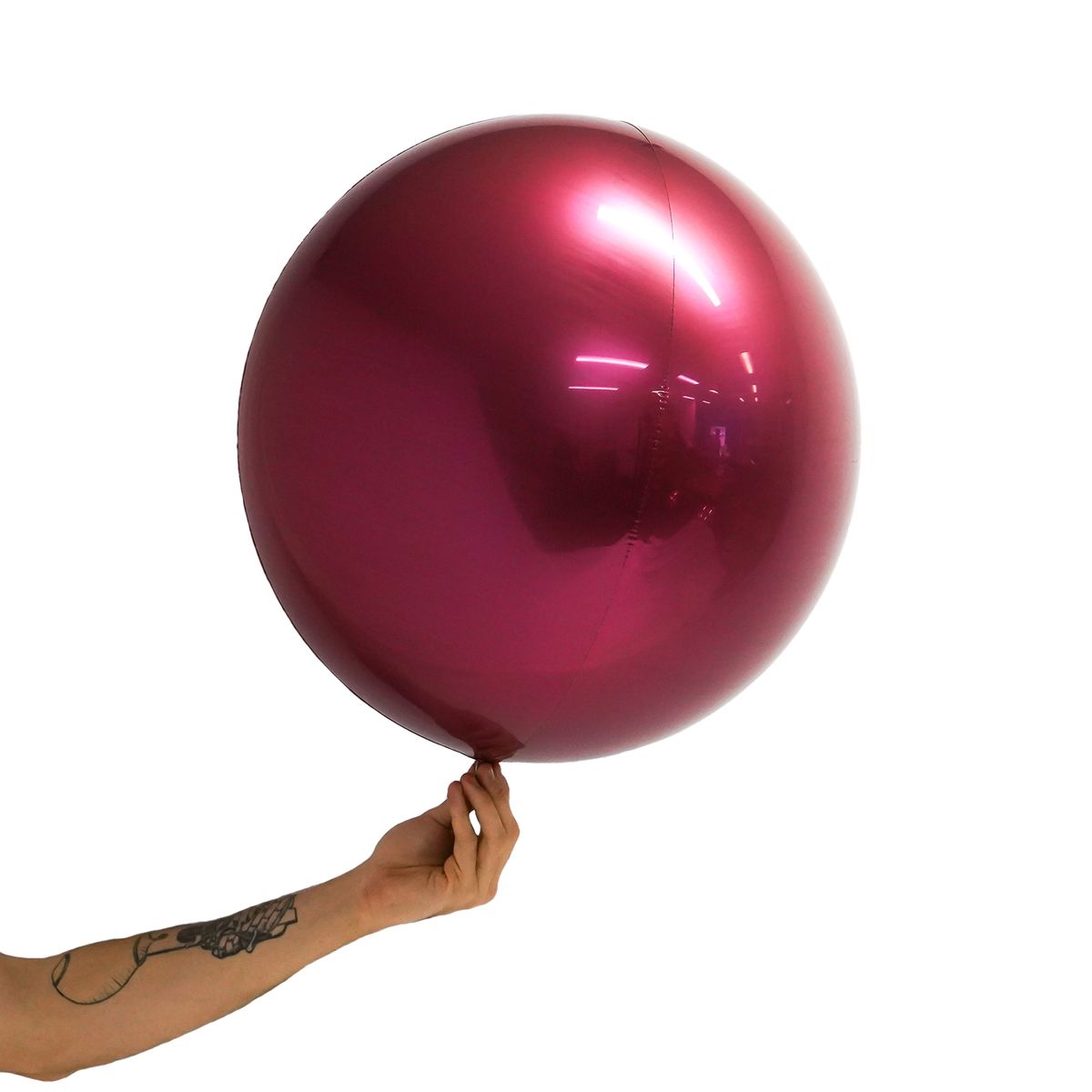 Metallic Burgundy Sphere Balloon 20"