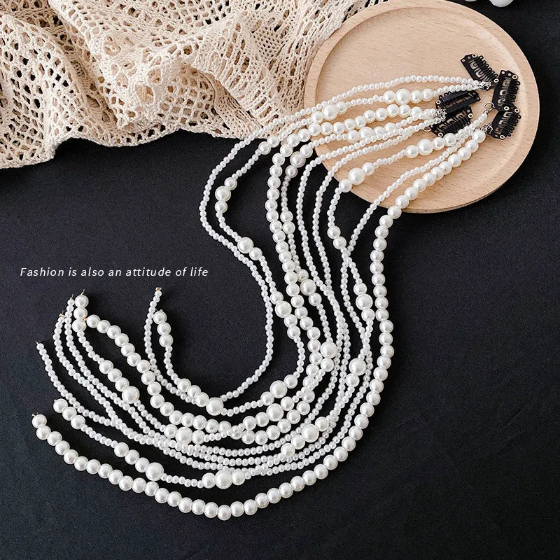 Pearl Chain Tassel Hairpiece