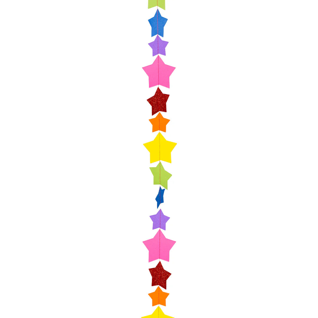Multi-Colored Stars Balloon Tail