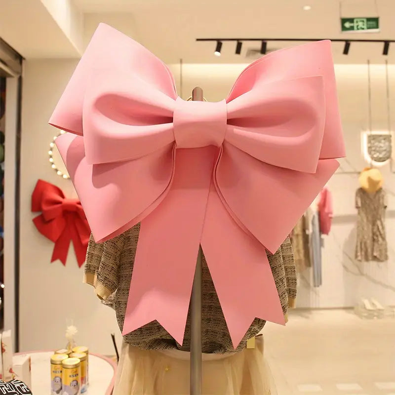 Pink &amp; Black DIY Giant Bow Decoration