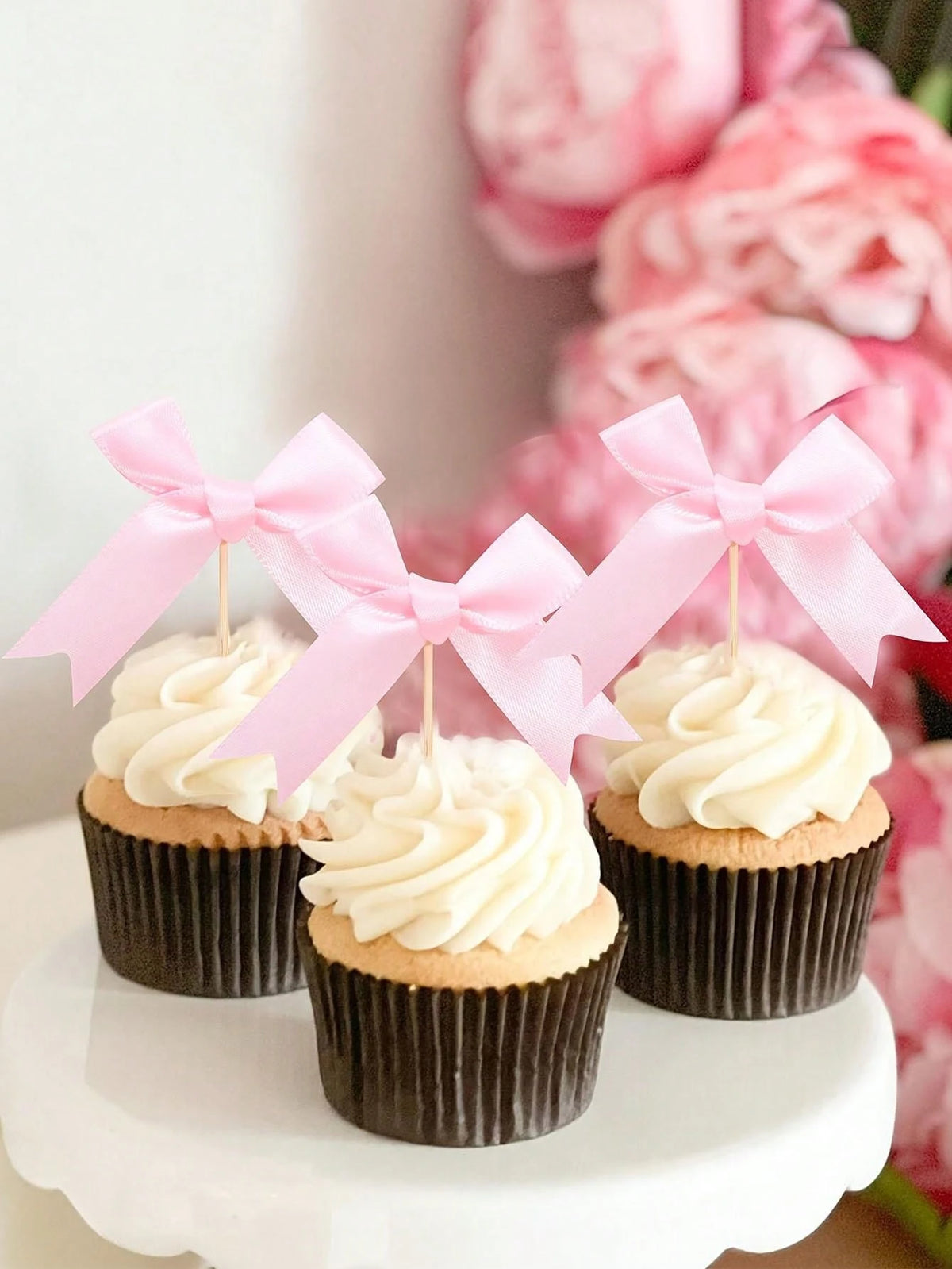 Mini Bow Cupcake Toppers
