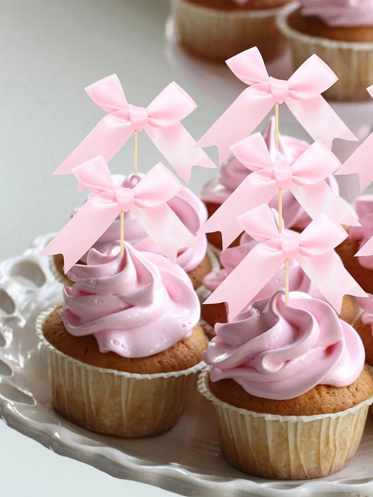 Mini Bow Cupcake Toppers