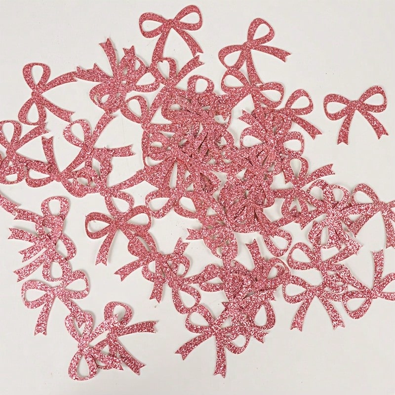 Pink Glitter Bow Confetti